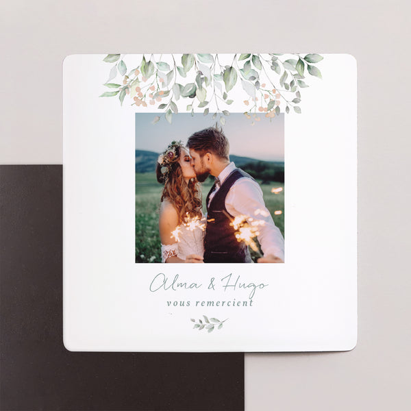 Remerciements Mariage Lot de 9, magnétique Floral pastel photo
