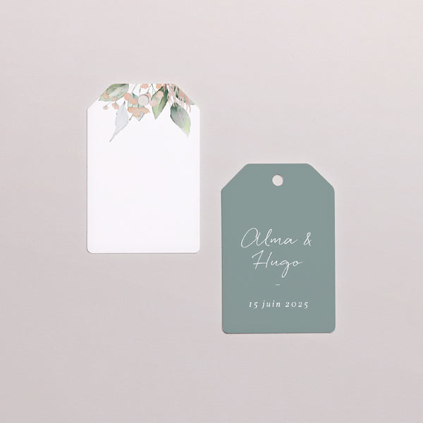 Etiquette perforée Mariage Fanion Floral pastel photo