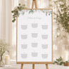 Plan de table Mariage Portrait 60 x 90 cm Floral pastel photo N° 1