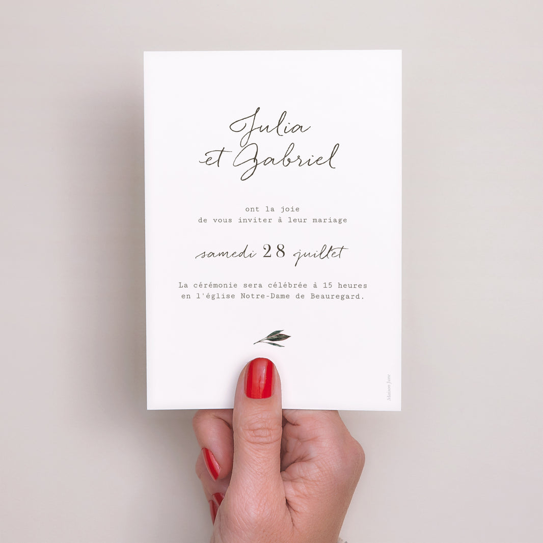 Save the date Mariage Portrait Arche fleurs tons rouge orange photo N° 3