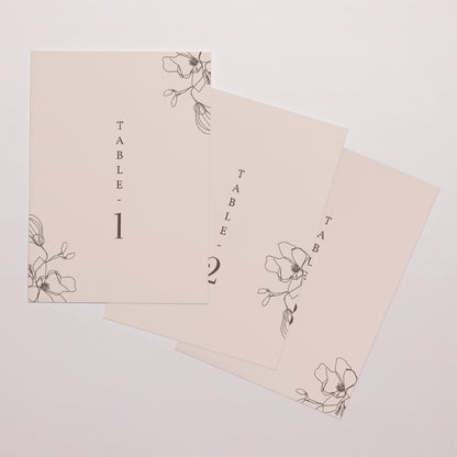 Marque table Mariage Rectangle Silhouette florale 3 - Cerisier photo N° 1