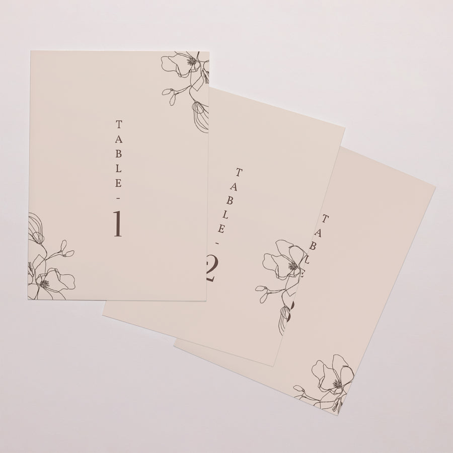 Marque table Mariage Rectangle Silhouette florale III - Cerisier photo