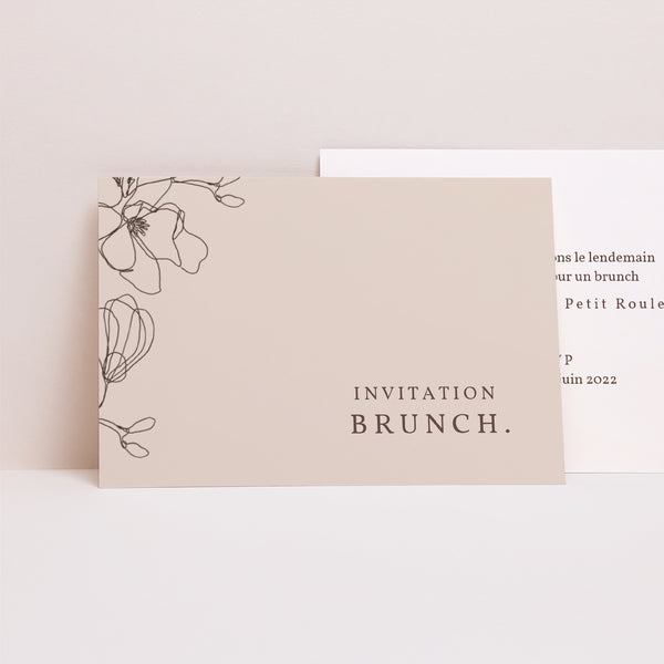 Invitations Mariage Paysage Silhouette florale III - Cerisier photo