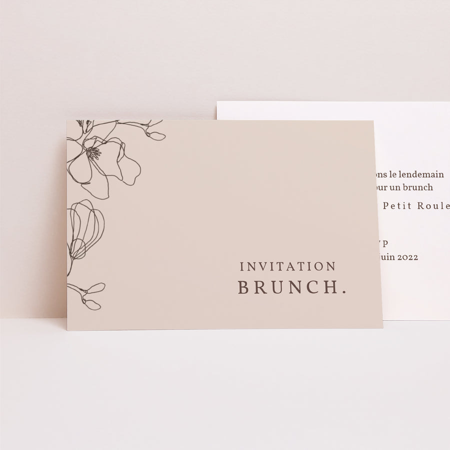 Invitations Mariage Paysage Silhouette florale III - Cerisier photo
