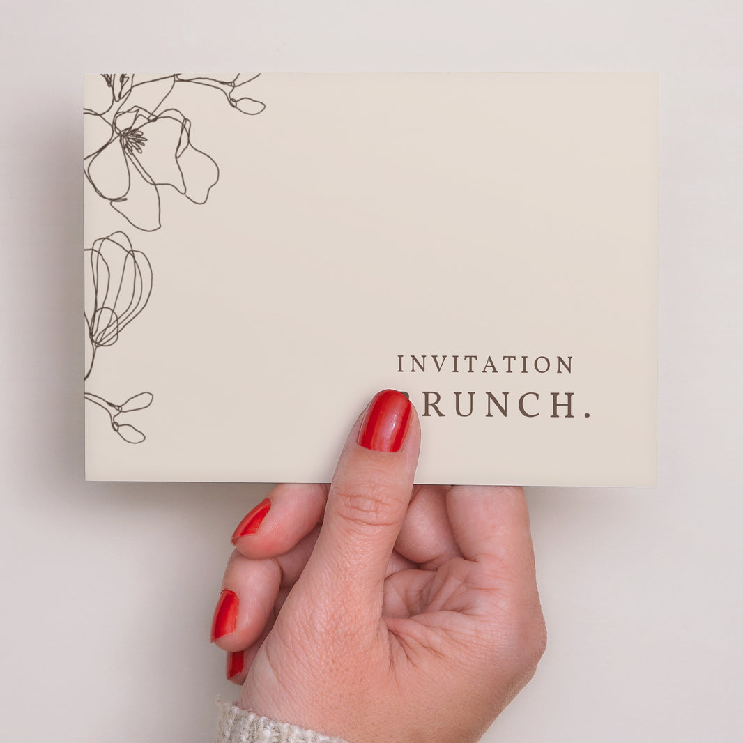 Invitations Mariage Paysage Silhouette florale 3 - Cerisier photo N° 3