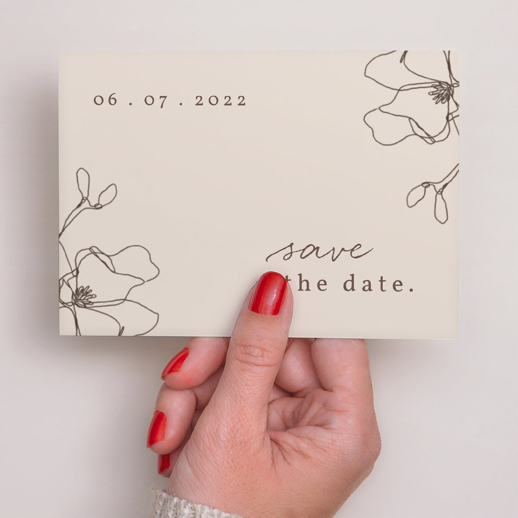 Save the date Mariage Paysage Silhouette florale 3 - Cerisier photo N° 3