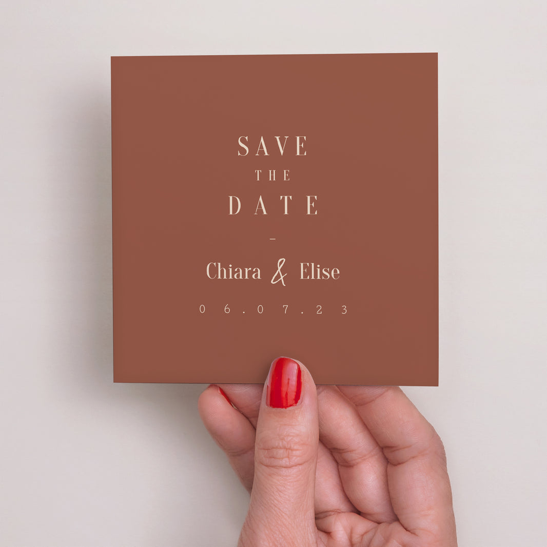 Save the date Mariage Carré Silhouette - Fleurs des champs photo N° 2