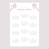 Plan de table Mariage Portrait Silhouette - Fleurs des champs photo N° 2