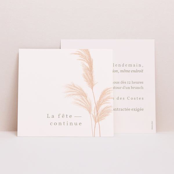 Invitations Mariage Carré Viva la pampa photo