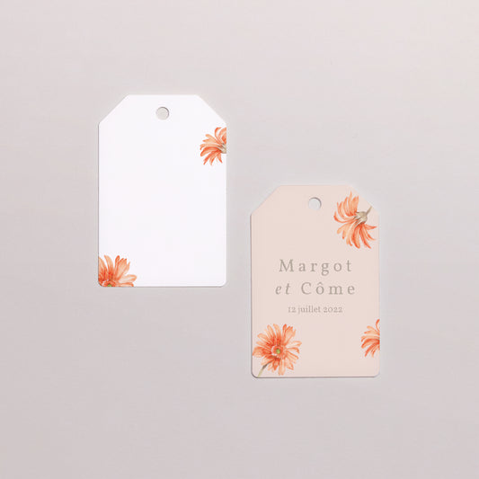 Etiquette perforée Mariage Fanion Couronne & Fleurs Solsticiales photo