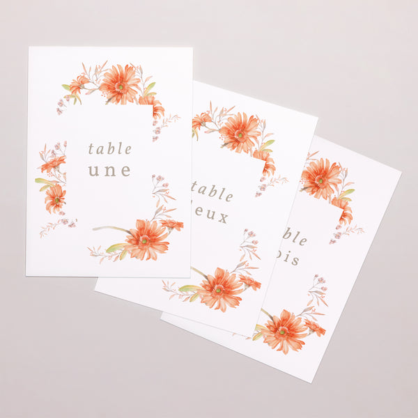 Marque table Mariage Lot de 3 Couronne & Fleurs Solsticiales photo