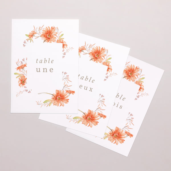 Marque table Mariage Rectangle Couronne & Fleurs Solsticiales photo