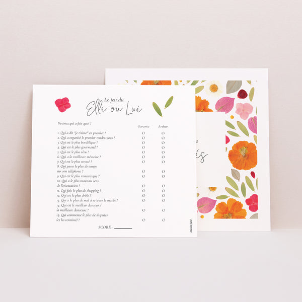 Jeu Mariage Carré Herbier Bucolique photo