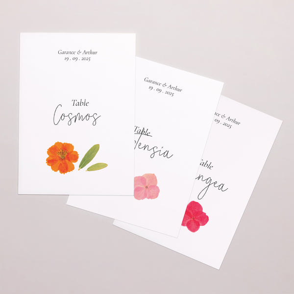 Marque table Mariage Rectangle Herbier Bucolique photo