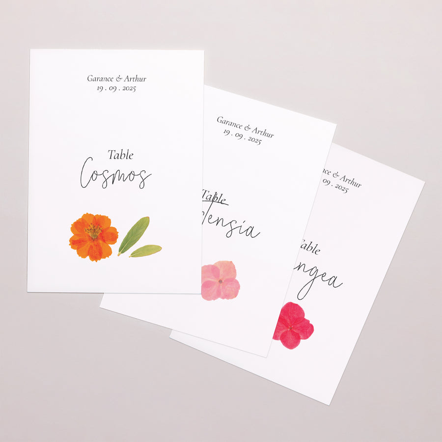 Marque table Mariage Rectangle Herbier Bucolique photo