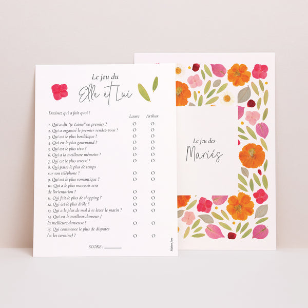 Jeu Mariage Portrait Herbier Bucolique photo