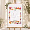 Panneau bienvenue Mariage Portrait 60 x 90 cm Herbier Bucolique photo N° 1