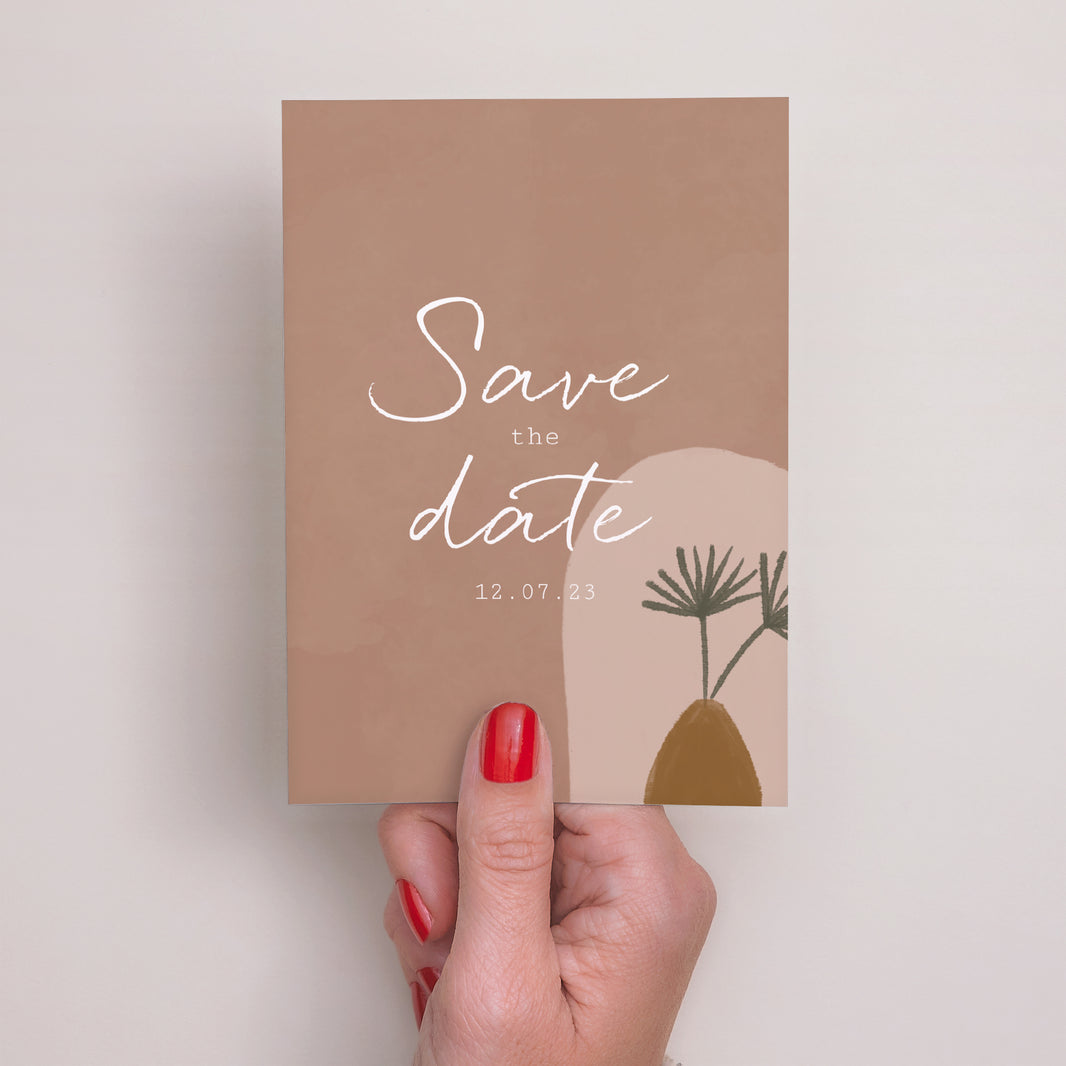 Save the date Mariage Portrait Couple à composer boho photo N° 2