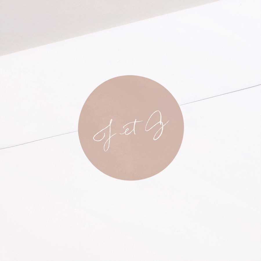 Sticker Mariage Rond Couple à composer boho photo