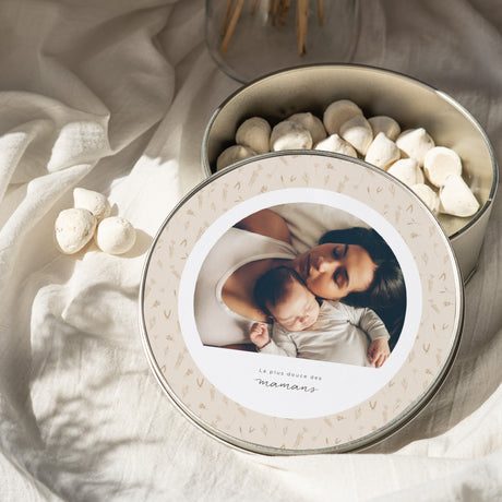 Boite métallique Objets Ronde Petit herbier pour Maman