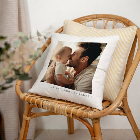 Coussin Objets Beige naturel Fête des pères II