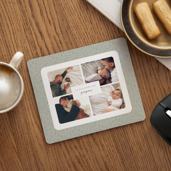 Tapis de souris Objets Rectangle Petit herbier pour papa photo