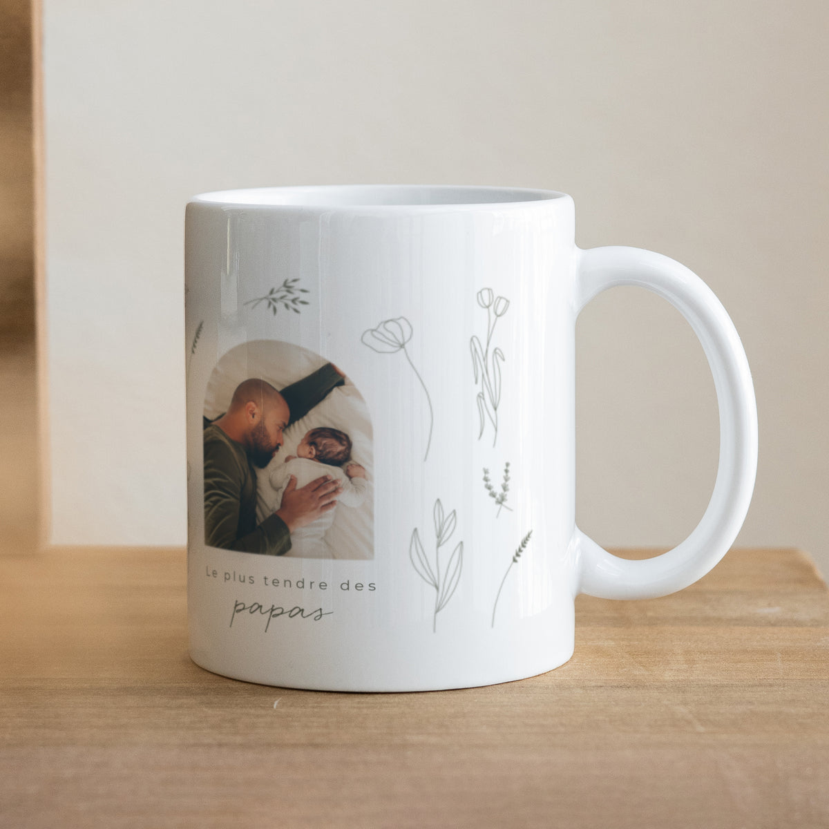 Mug Objets Blanc Petit herbier pour papa photo