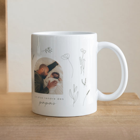 Mug Objets Blanc Petit herbier pour papa photo