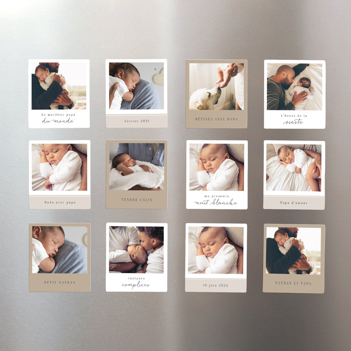 Magnet Objets Lot de 12, magnétique Le meilleur papa du monde photo N° 1