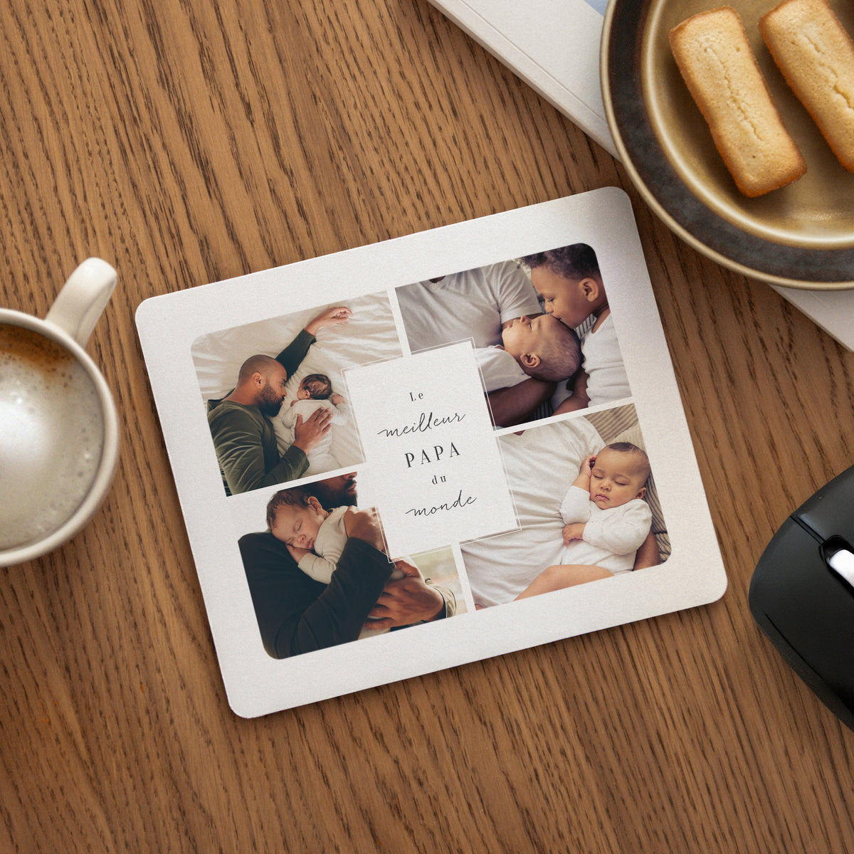 Tapis de souris Objets Rectangle Le meilleur papa du monde photo N° 1