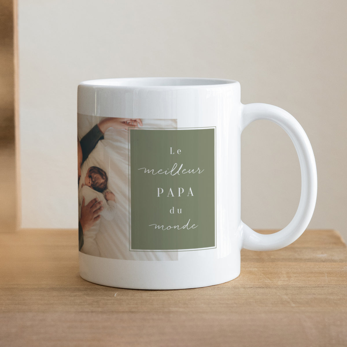 Mug Blanc Le meilleur papa du monde - Kaki photo