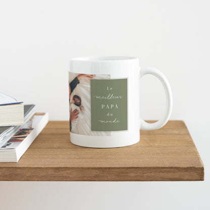 Mug Objets Blanc Le meilleur papa du monde - Kaki photo N° 4