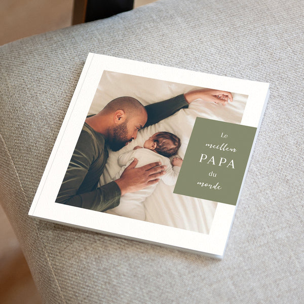 Album photo Carré 30 pages Le meilleur papa du monde - Kaki photo