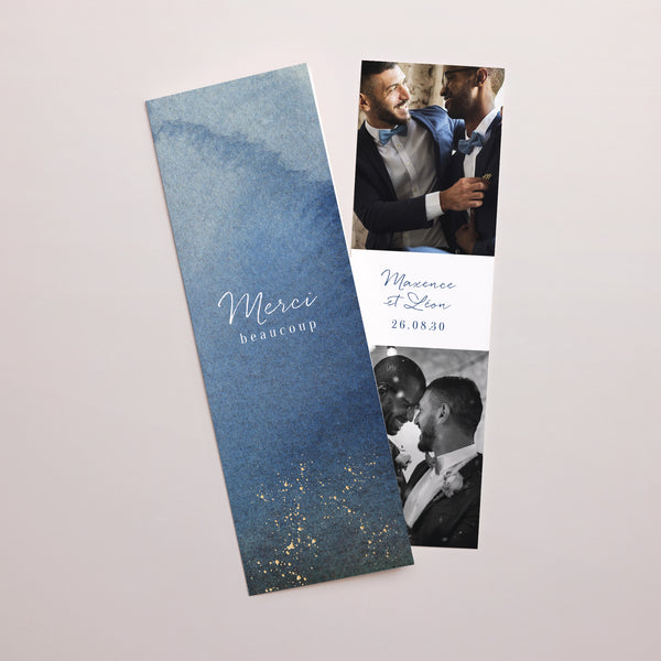 Remerciements Mariage Marque-page photo Nuit Magique photo