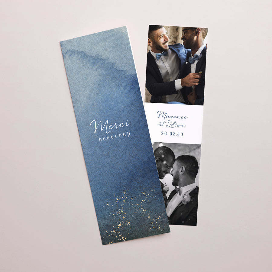 Remerciements Mariage Marque-page photo Nuit Magique photo