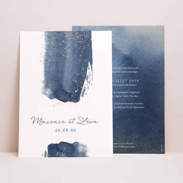 Faire-part Mariage Grand format rectangle Nuit Magique photo