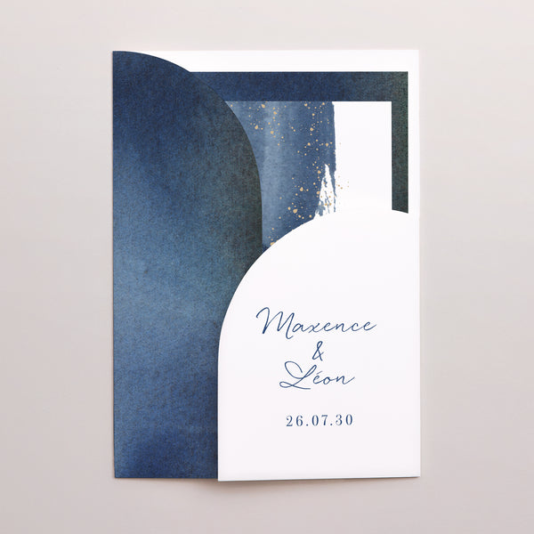 Faire-part Mariage Pochette 2 cartes Nuit Magique photo