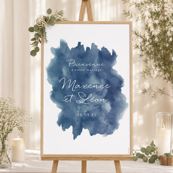 Panneau bienvenue Mariage Portrait 60 x 90 cm Nuit Magique photo