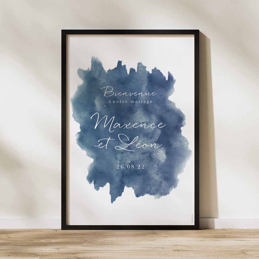 Panneau bienvenue Mariage Portrait 60 x 90 cm Nuit Magique photo