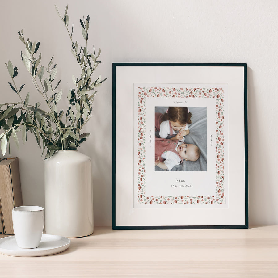 Affiche Naissance Portrait Liberty fille photo