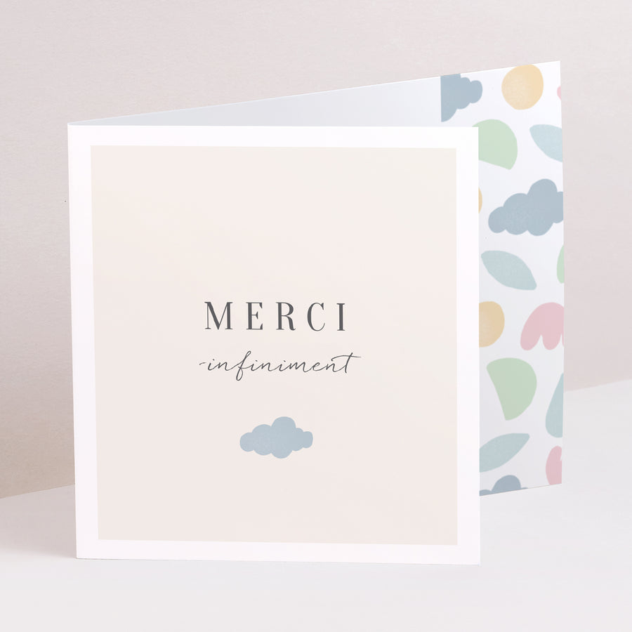 Remerciements Naissance Double volet asymétrique Pastel acidulé photo