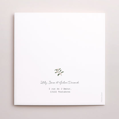 Carte de Noel Fin d'année Carré double volet Couronne sapin et gui photo N° 3