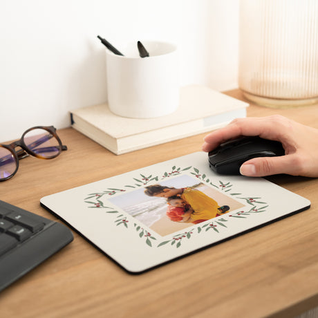 Tapis de souris Fin d'année Rectangle Encadrement végétal