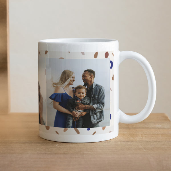 Mug Fin d'année Blanc Galets décoratifs & liseré Or photo