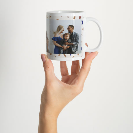 Mug Fin d'année Blanc Galets décoratifs & liseré Or
