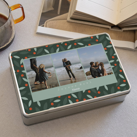 Boite métallique Fin d'année Rectangle Buisson Ardent