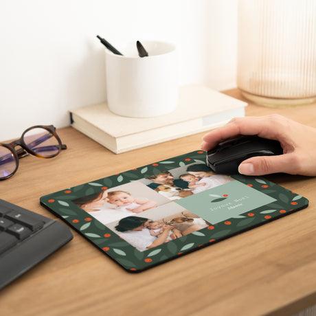 Tapis de souris Fin d'année Rectangle Buisson Ardent