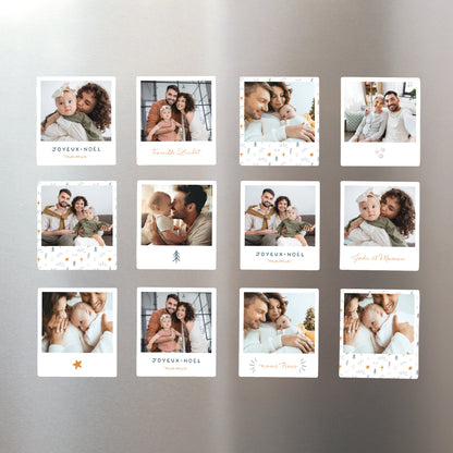 Tirage photo Fin d'année Lot de 12, magnétique Motif festif photo N° 1