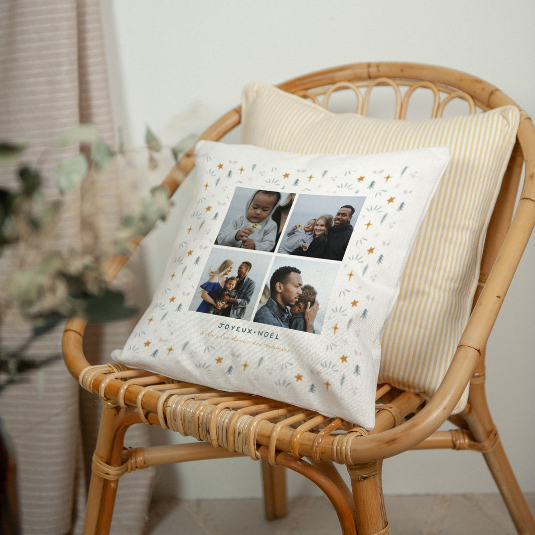 Coussin Fin d'année Beige naturel Motif festif photo N° 2