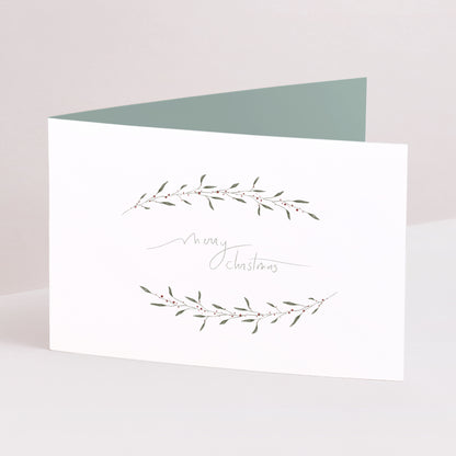 Carte de Noel Fin d'année Double volet paysage Saison de Noël photo N° 1